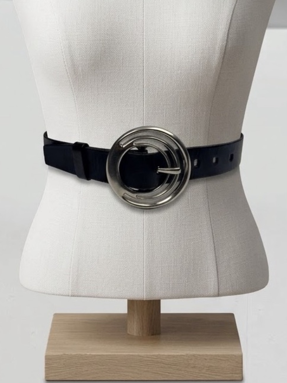 Silpada Black Leather Belt Size Large Style Z9028